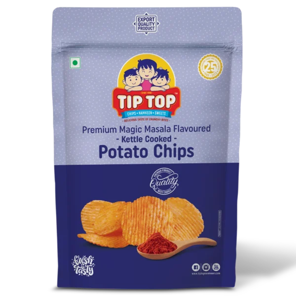 Premium Magic Masala Flavored Kettle-Cooked Potato Chips